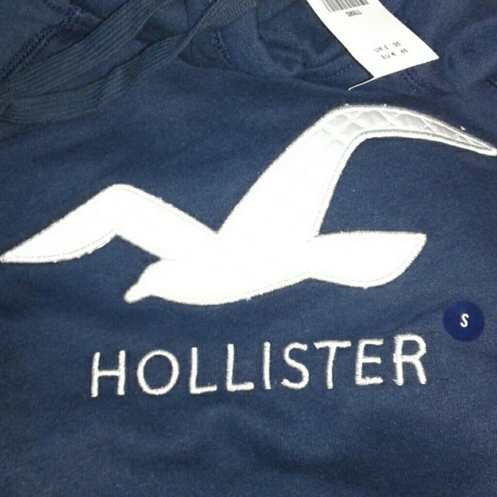 Navy blue Hollister hoodie